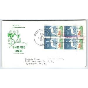 Scott #1023 1957 Whooping Crane Wildlife Conservation First Day Cover FDC